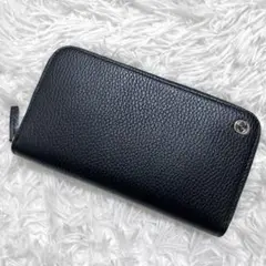 ★新品未使用品★ グッチ インターロッキングG ラウンドジップ 長財布 黒