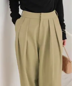 インタックセンタープレスワイドパンツ ボトムス ワイドシルエット SPサイズ