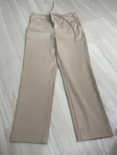 ベージュ ドローストリング スラックス