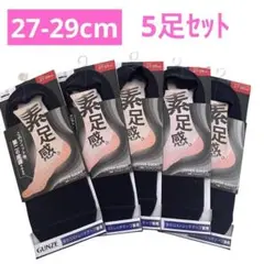 GUNZE グンゼ 素足感 メンズ ソックス 27-29cm 5足セット