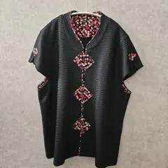 ⭐美品⭐LASEINE ラセーヌ　羽織り　前開き　チャイナ風ボタン　和モダン　黒