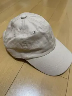 【美品】無地シンプルキャップ　グレージュ