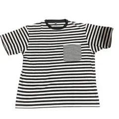 UT ボーダー　白黒　ポケット　Tシャツ　オーバーサイズ