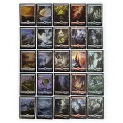BFZ フルアート 基本土地 日本語FOIL25種 戦乱のゼンディカー 基本地形