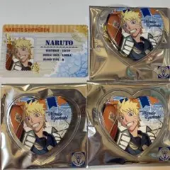 ナルト プロフィールカード 缶バッジ　セット　マリンルック　NARUTO