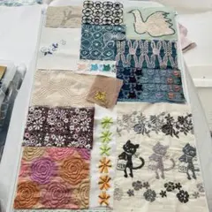 pjc.音の絵.mina perhonen.刺繍ハギレ☆*カケラ
