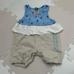 RAG MART チェック柄ロンパース 70