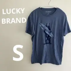 LUCKY BRAND サーフボード クマ Tシャツ 【S】青色