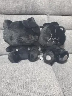 新品　タグ付き　ハローキティ 　タイニーチャム　ブラック　ぬいぐるみ