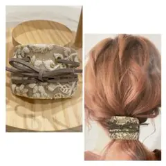 No.56 インド刺繍 ポニーフック ヘアアクセサリー