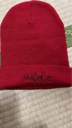 ニット帽 赤色