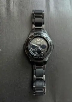 【美品】【BABY-G】オールブラック　黒　レディース　時計　ベビージー