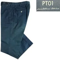 J6372 PT01 ノープリーツガーメントダイノープリーツパンツ ネイビー48