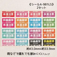 《シールA-981LS》ケアシール 64片×2セット