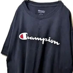 チャンピオン Champion ロゴ Tシャツ ビンテージブラック 黒 L 古着