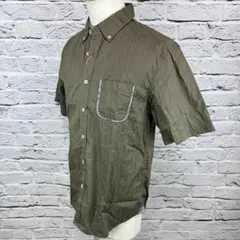 【新品】d'homme a homme　半袖シャツ　カーキ　サイズL　00441
