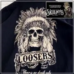 スカルワークス LOOSERS スカル グラフィックTシャツ ブラック　4297
