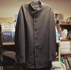 giorgio armani 90s 00s ウールコート　ノーカラー