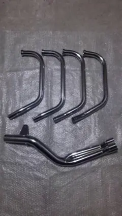ZRXの黒鉄ガニマタ新品　フランジ付き！ワルツ機械と同じπ数で良い音♪音職人！ ZRXの黒鉄ガニマタ新品フランジ付き！ワルツ機械と同じπ数で良い