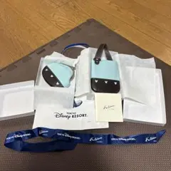 ミニバッグ 東京ディズニーリゾート&キタムラ・コラボ本革ケースバッグチャーム2個