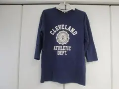 CLEVELAND ATHLETIC 七分袖Tシャツ メンズＬ ネイビー系
