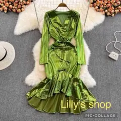 秋冬コーデ❤️ロングワンピース レディース ドレス パーティー 長袖 セクシー
