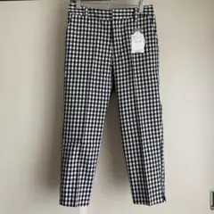 【未使用タグ付き】ロペピクニック 黒×白 ギンガムチェック クロップド パンツ
