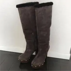 超美品 GUCCI グッチ ロングブーツ ムートンブーツ モコモコ ブーツ ボア