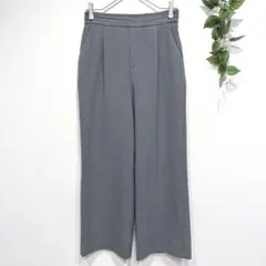 アーヴェヴェ　ストレートパンツ　ストレッチ　ウエスト後ゴム　ポケット付　シンプル