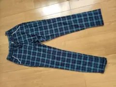 チェック柄スリムフィットカジュアルパンツ M