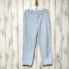 ユニクロ　イージーケア ストレッチ クロップドパンツ　ライトブルー
