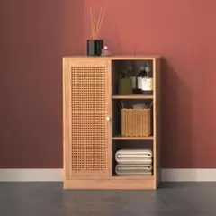 Cane Weave Rattan Cabinet