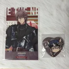 アイナナ ナンジャコラボ クリアビジュアルカード ハート缶バッジ【御堂虎於】