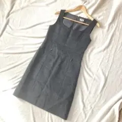 FOXEY フォクシーブティック ノースリーブ ワンピ グレー 38 カシミヤ