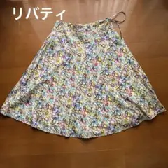 ヒューマンウーマン　【リバティ】フレアスカート 多色 膝丈