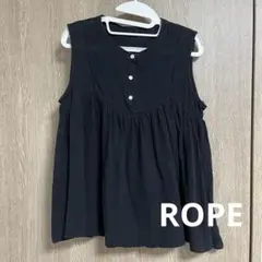 【処分価格】ROPE ロペ ノースリーブシャツ 黒 サイズ38