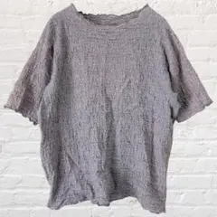 エルビーシー 半袖 ぽこぽこ カットソー ボートネック メロウフリル Tシャツ