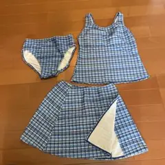 9号セパレート水着3点セット　ブルー系　美品