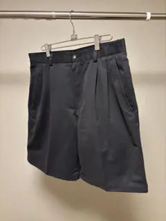 2タック ポリエステル ショーツ W32 ブラック 00s Claiborne