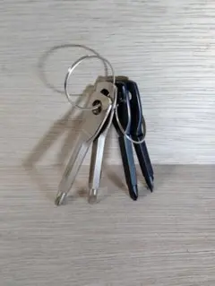 ドライバーキーホルダー　黒、シルバーセット