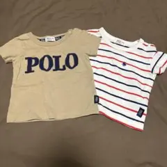 【美品】ポロ POLO 半袖 刺繍 ボーダー 80 2枚セット