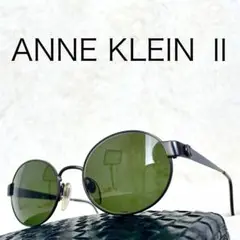 極美品　ANNE KLEIN Ⅱ　サングラス　グリーンレンズ　ブラックフレーム