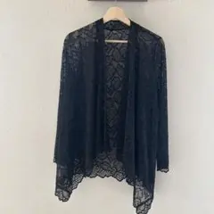 ブラックレースカーディガン 長袖