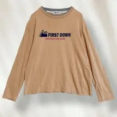 ファーストダウン ロンT ロングTシャツ カットソー M 綿100％【2086】