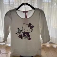新.ハローキティ 7分袖Tシャツ ホワイト 【ヴィテージショプ】新品未使用