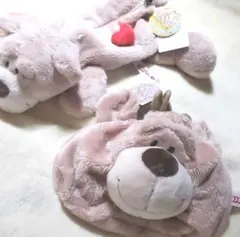 NICIニキ ラブベアフェイスポーチくまぬいぐるみペンケース2点セットbear