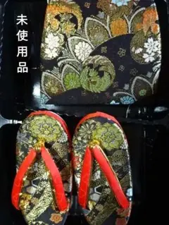 未使用品16センチ　草履　バック女の子用　7点セット