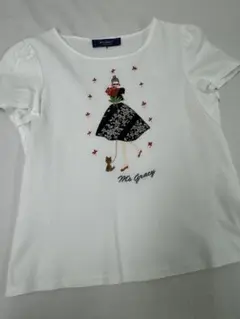 Ms Gracy 刺繍デザイン 半袖Tシャツ 38
