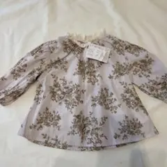 juo90cm新品タグ付きアンティーク花柄トップス