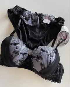 ブラジャー＆ショーツ　ブラック　レース　C75 pure cherie 新品